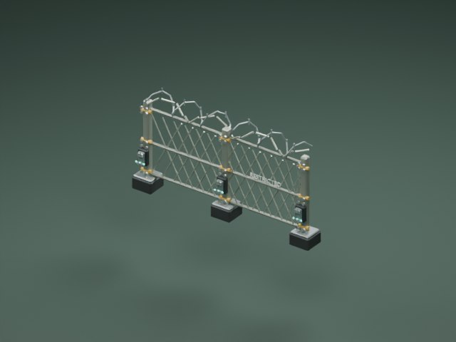 דגם גדר האטה מתוך משחק IRON DUNE, ברינדור Blender