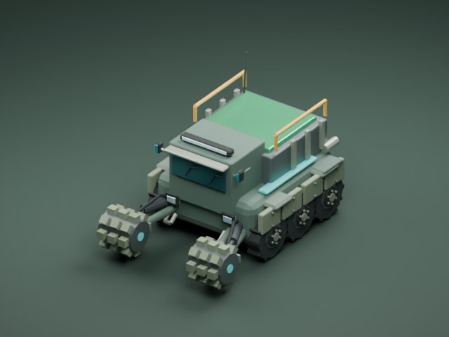 דגם רכב איסוף מתוך משחק IRON DUNE, ברינדור Blender