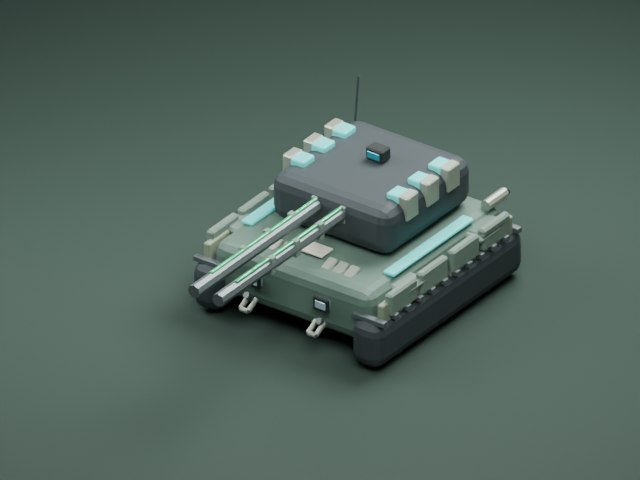 דגם טנק מסילה מתוך משחק IRON DUNE, ברינדור Blender