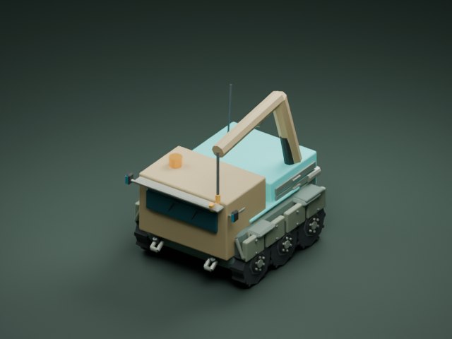 דגם רכב חילוץ מתוך משחק IRON DUNE, ברינדור Blender
