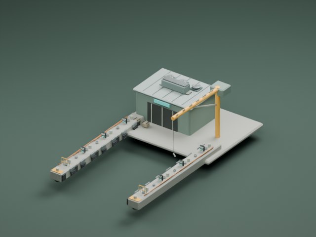דגם מספנה מתוך משחק IRON DUNE, ברינדור Blender