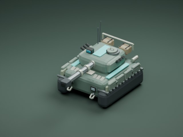 דגם טנק קרב מתוך משחק IRON DUNE, ברינדור Blender